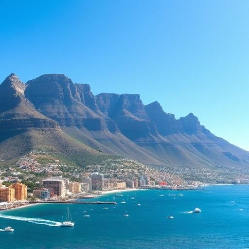 Cape Town coastline with Table Mountain in the background