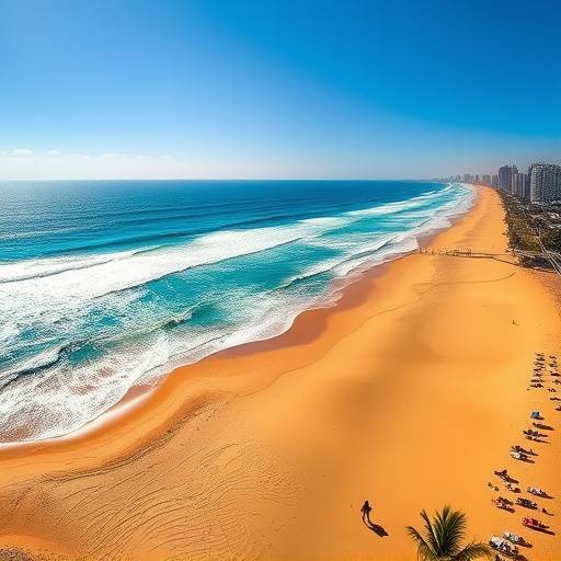 Golden beaches of Durban South Africa