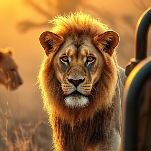 Lion sighting on a wildlife safari