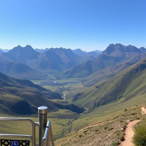 Scenic view of the Drakensberg mountains landscape